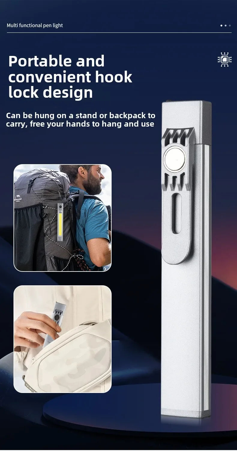 800LM Mini LED Keychain Flashlight – USB-C Rechargeable, Waterproof Torch with Magnet